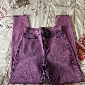 Purple jeans super cute skinny leg jeans size 3